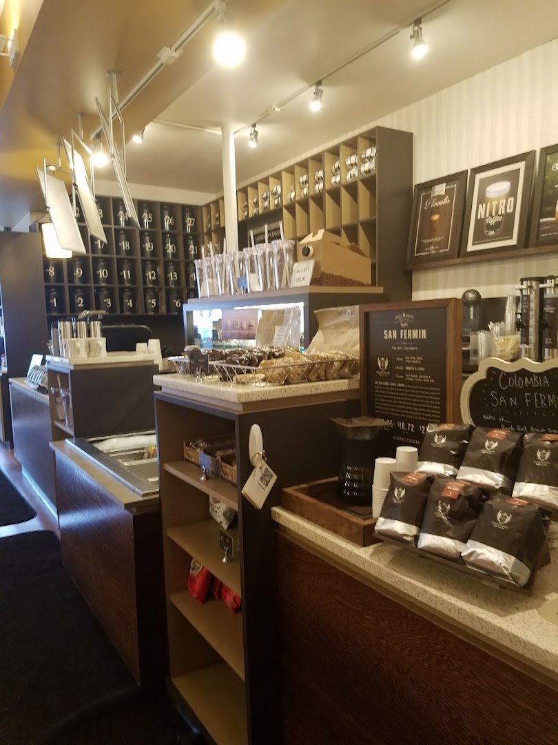 Interior of Hubbard & Cravens Coffee Co., specialty coffee shop in Indianapolis