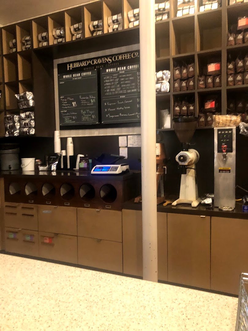 Interior of Hubbard & Cravens Coffee Co., specialty coffee shop in Indianapolis