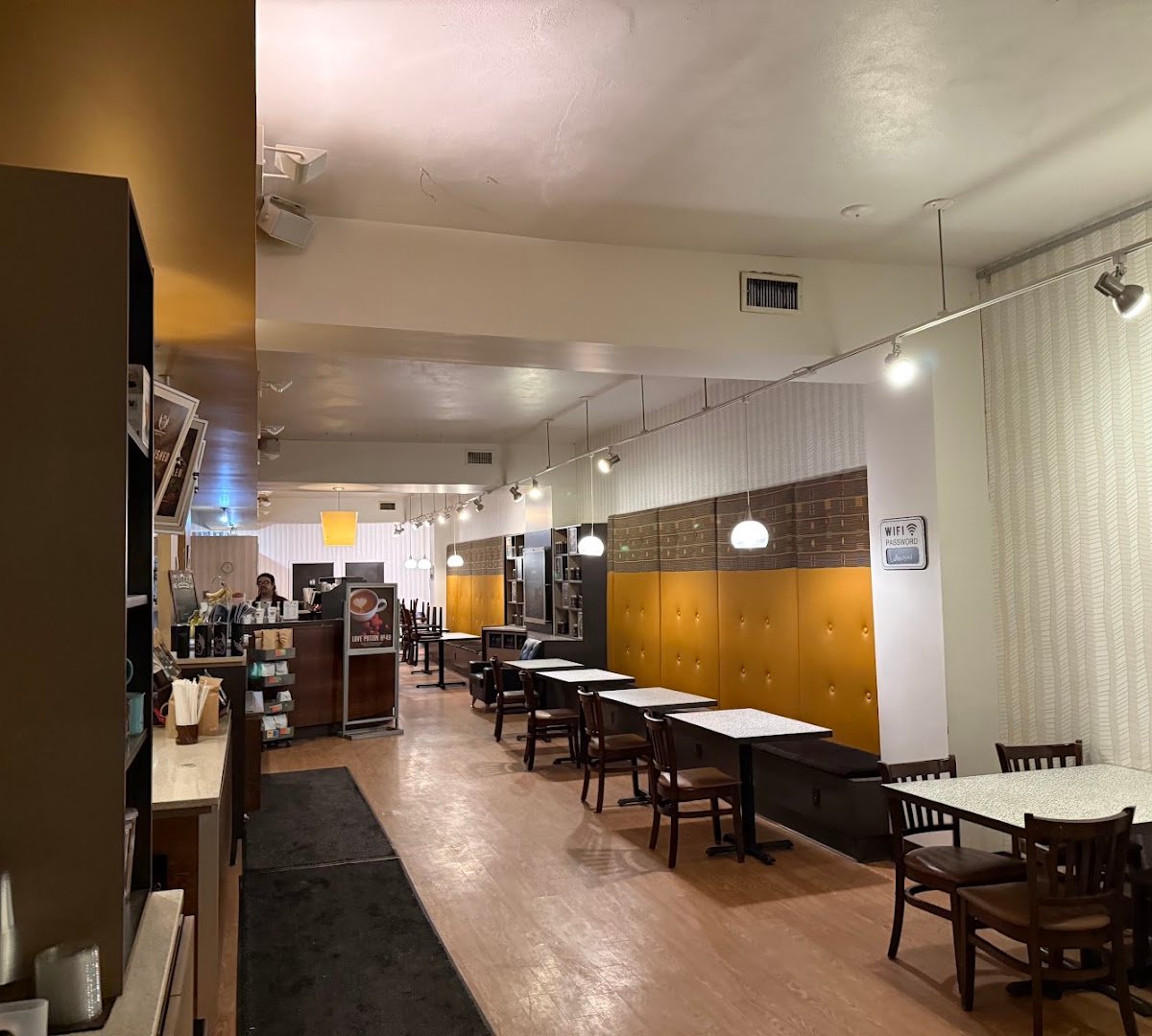 Interior of Hubbard & Cravens Coffee Co., specialty coffee shop in Indianapolis