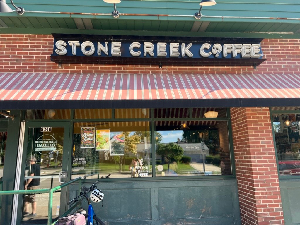 Storefront of Stone Creek Coffee - West Bluemound Road, specialty coffee shop in Milwaukee