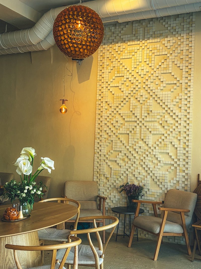 Interior of MATES coffee roasters food & wine, specialty coffee shop in Belgrade