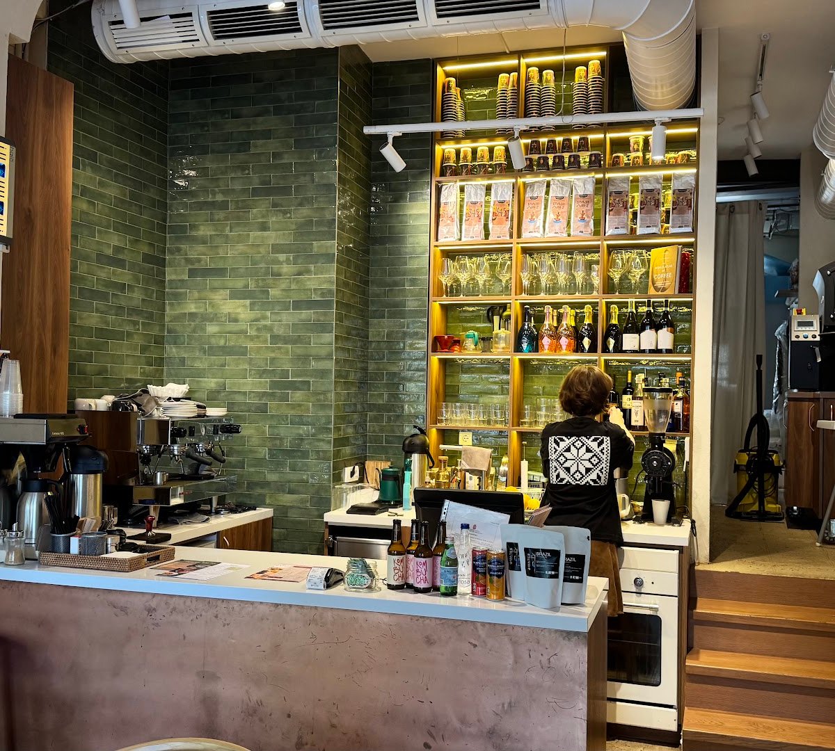 Interior of MATES coffee roasters food & wine, specialty coffee shop in Belgrade