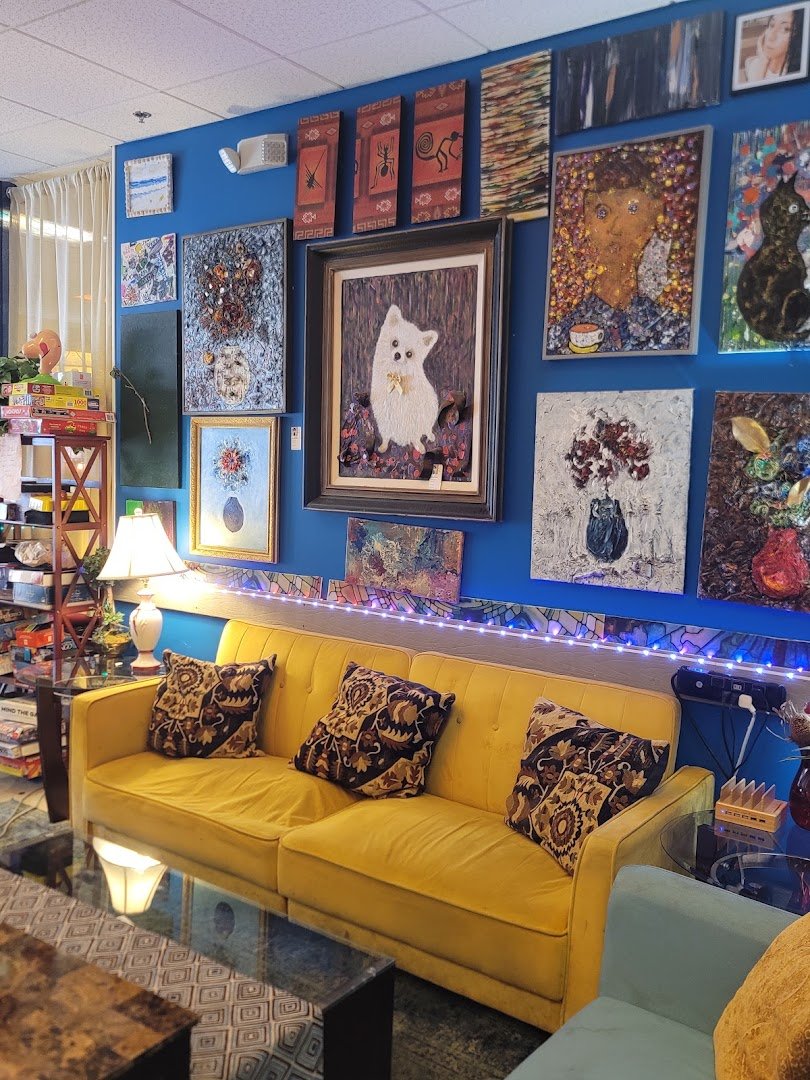 Interior of Achilles Art Cafe (Hiawassee), specialty coffee shop in Orlando