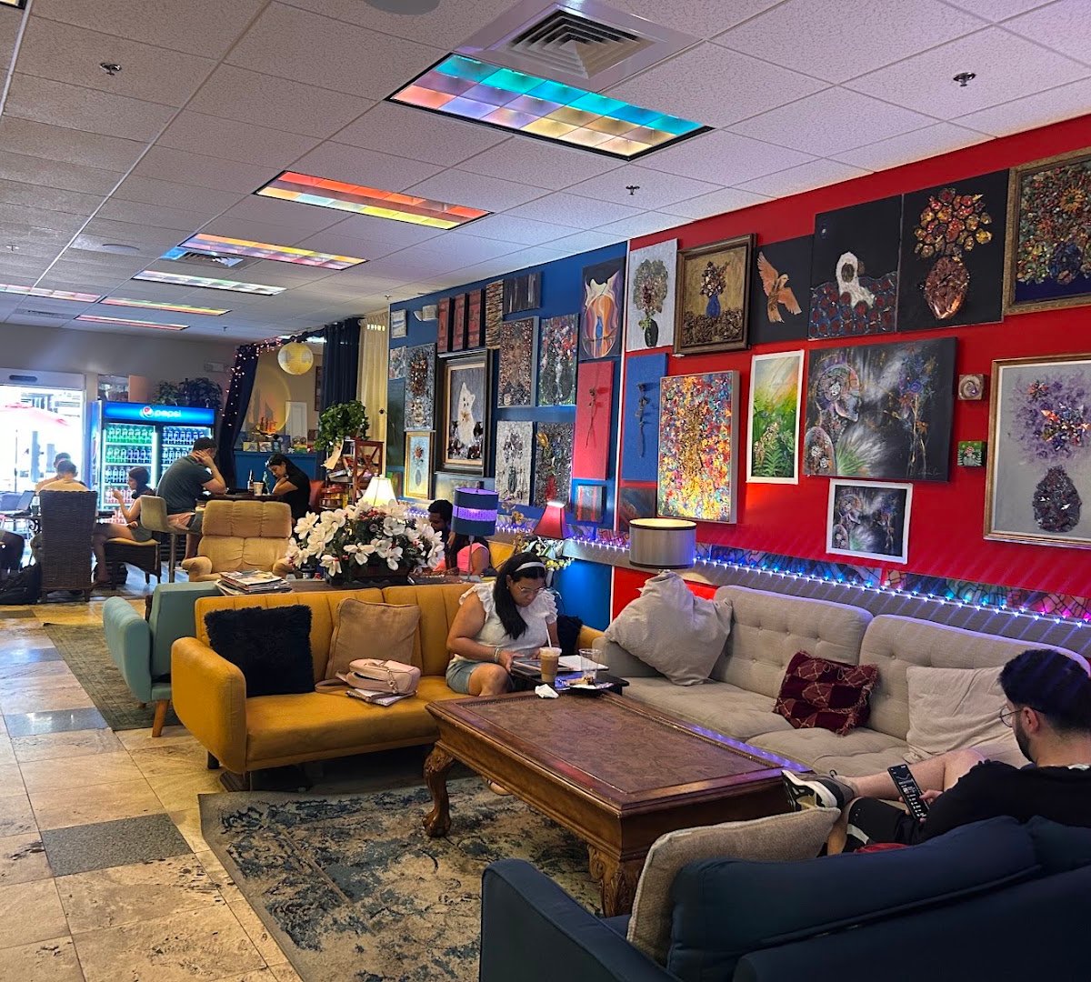 Interior of Achilles Art Cafe (Hiawassee), specialty coffee shop in Orlando