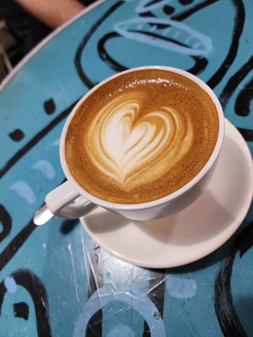 Coffee at Deluxe Cafe, specialty coffee shop in Wellington