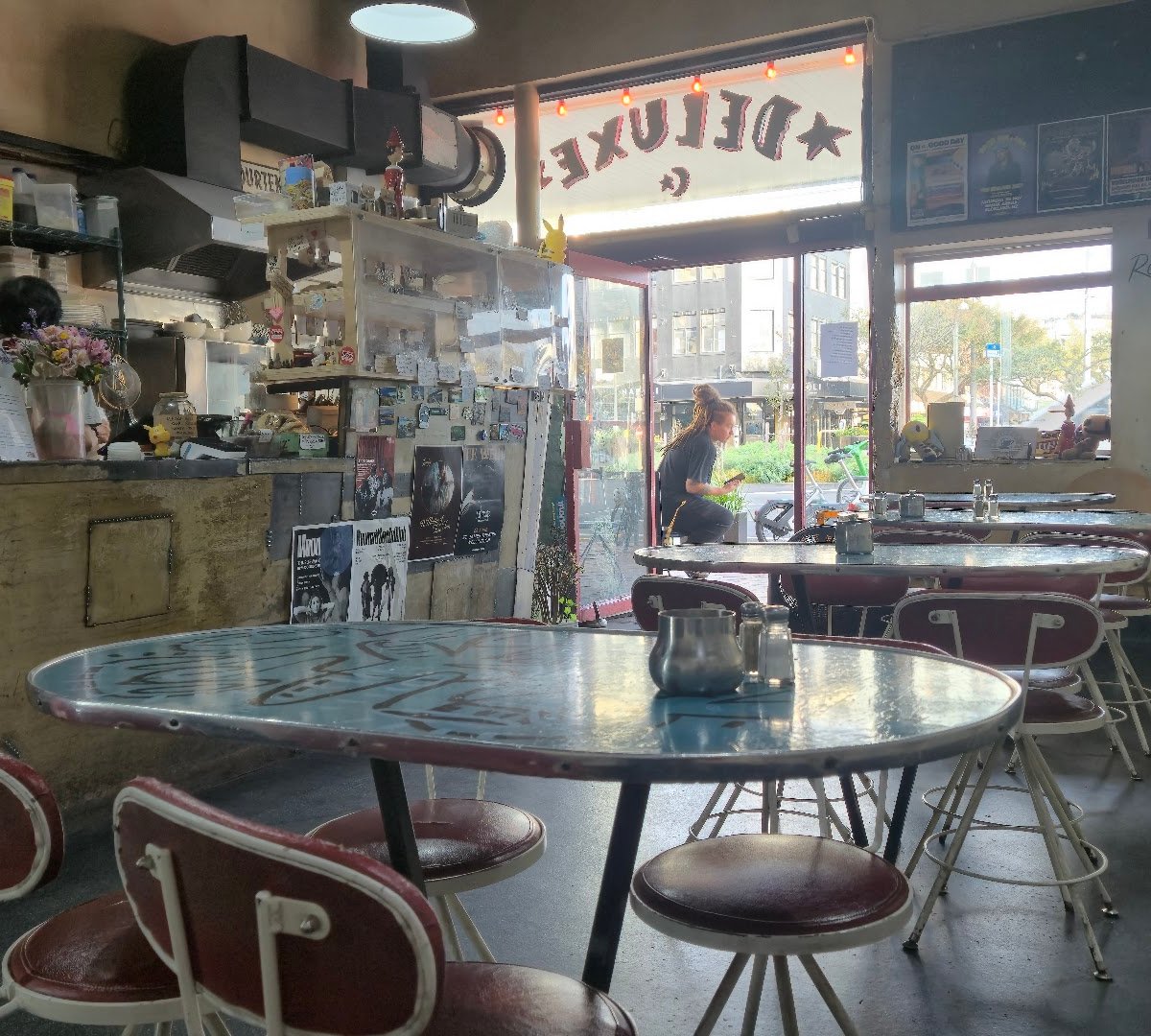 Interior of Deluxe Cafe, specialty coffee shop in Wellington
