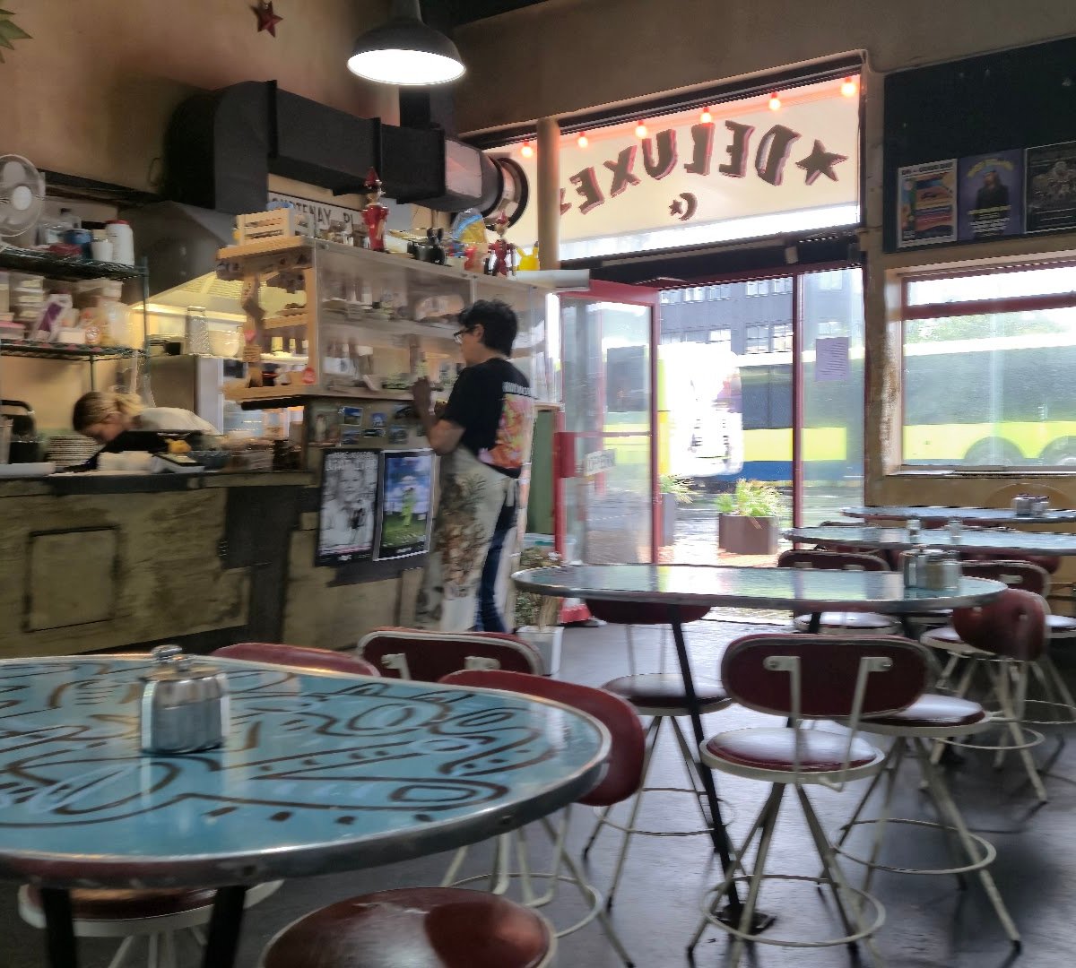 Interior of Deluxe Cafe, specialty coffee shop in Wellington