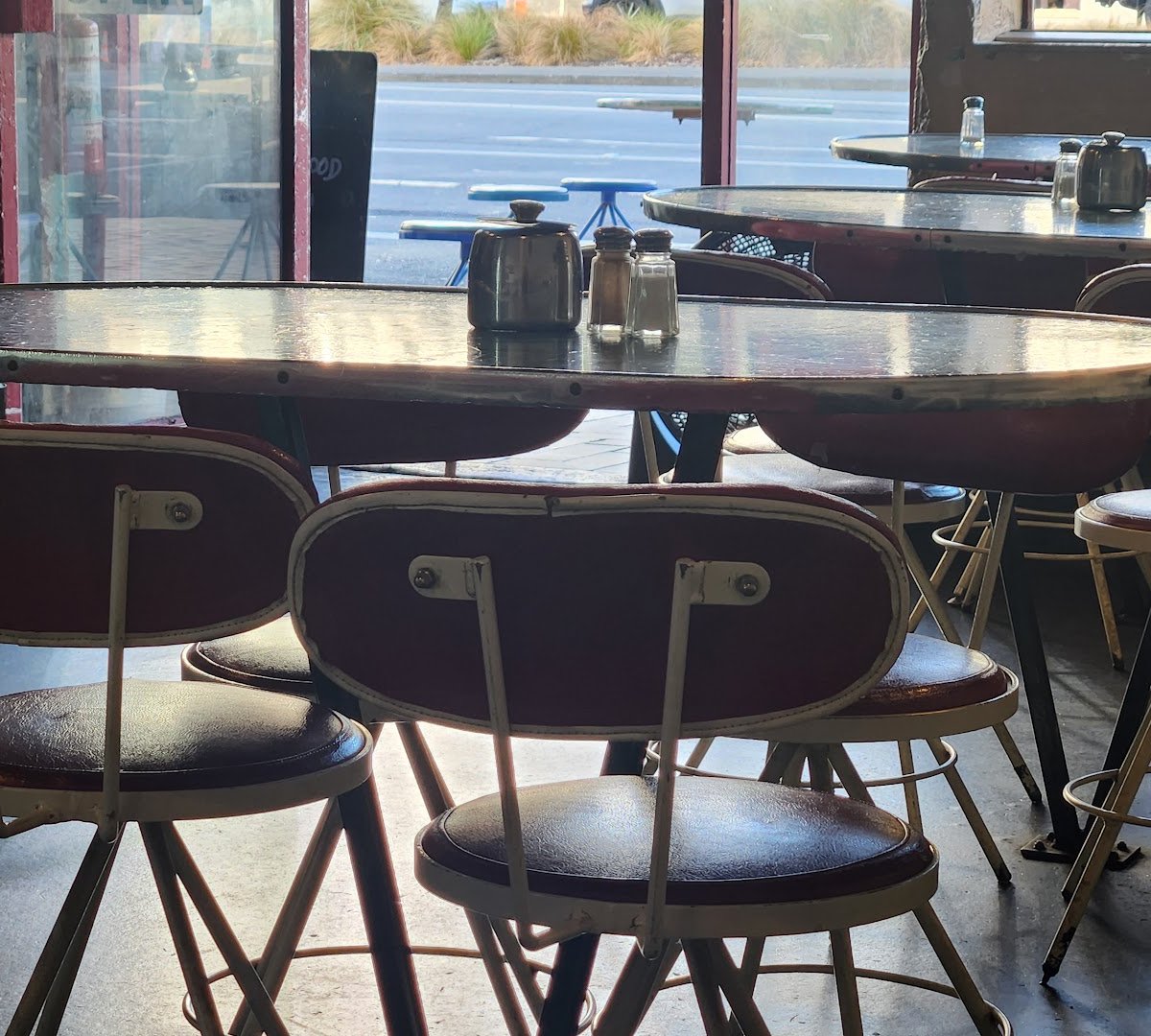 Interior of Deluxe Cafe, specialty coffee shop in Wellington