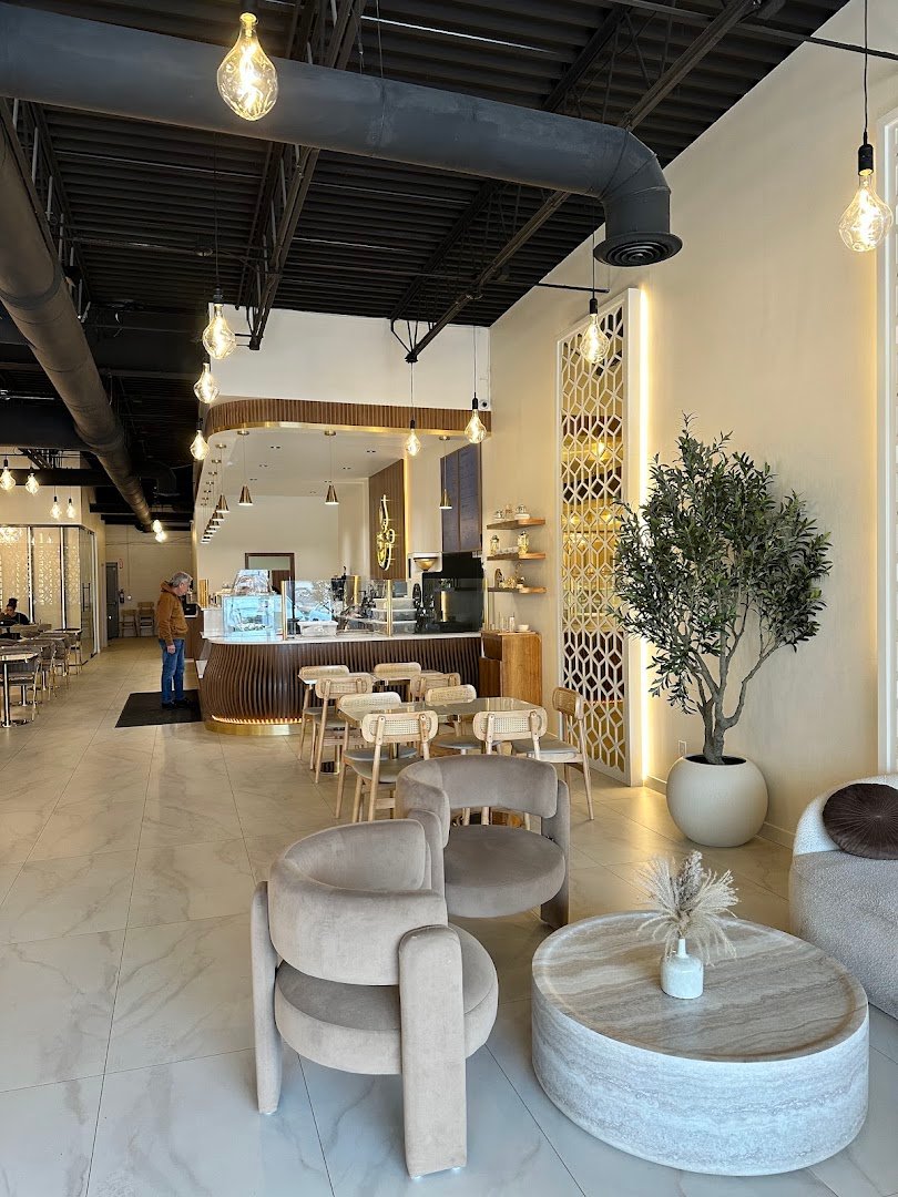 Interior of Baladi Coffee House, specialty coffee shop in Cleveland