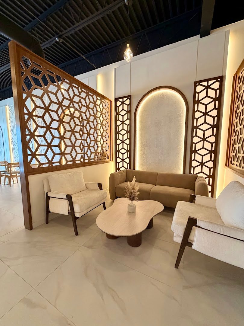 Interior of Baladi Coffee House, specialty coffee shop in Cleveland