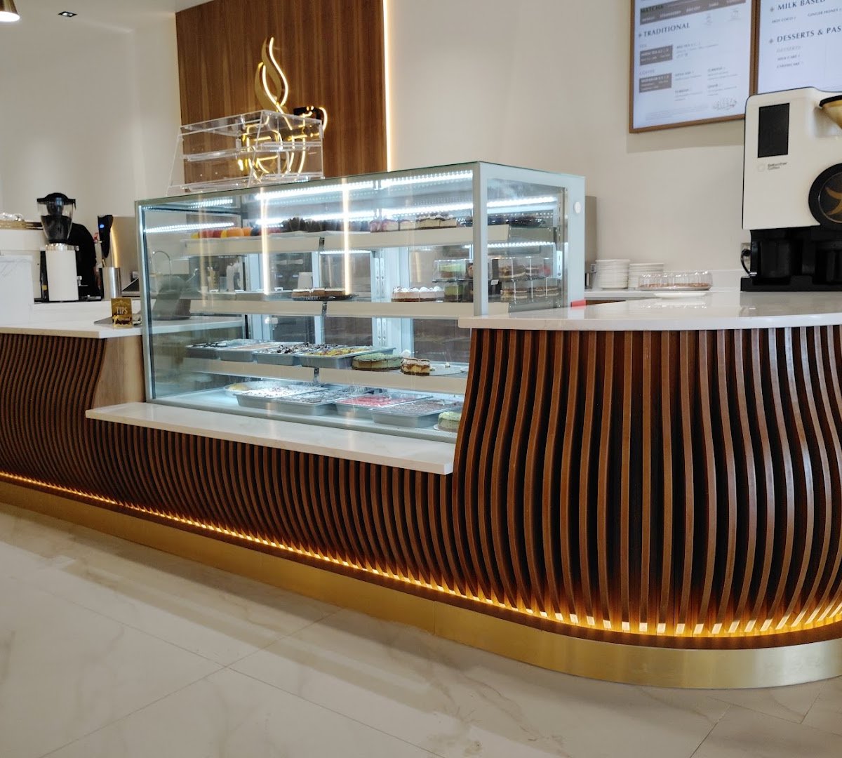 Interior of Baladi Coffee House, specialty coffee shop in Cleveland