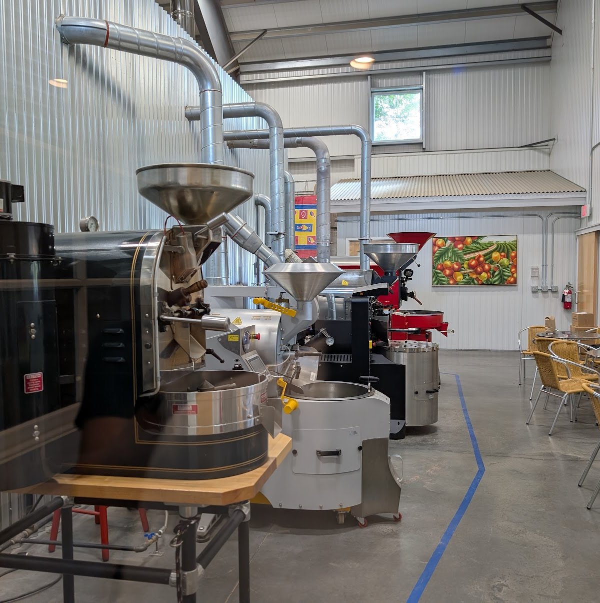Interior of Vermont Artisan Coffee & Tea, specialty coffee shop in Stowe