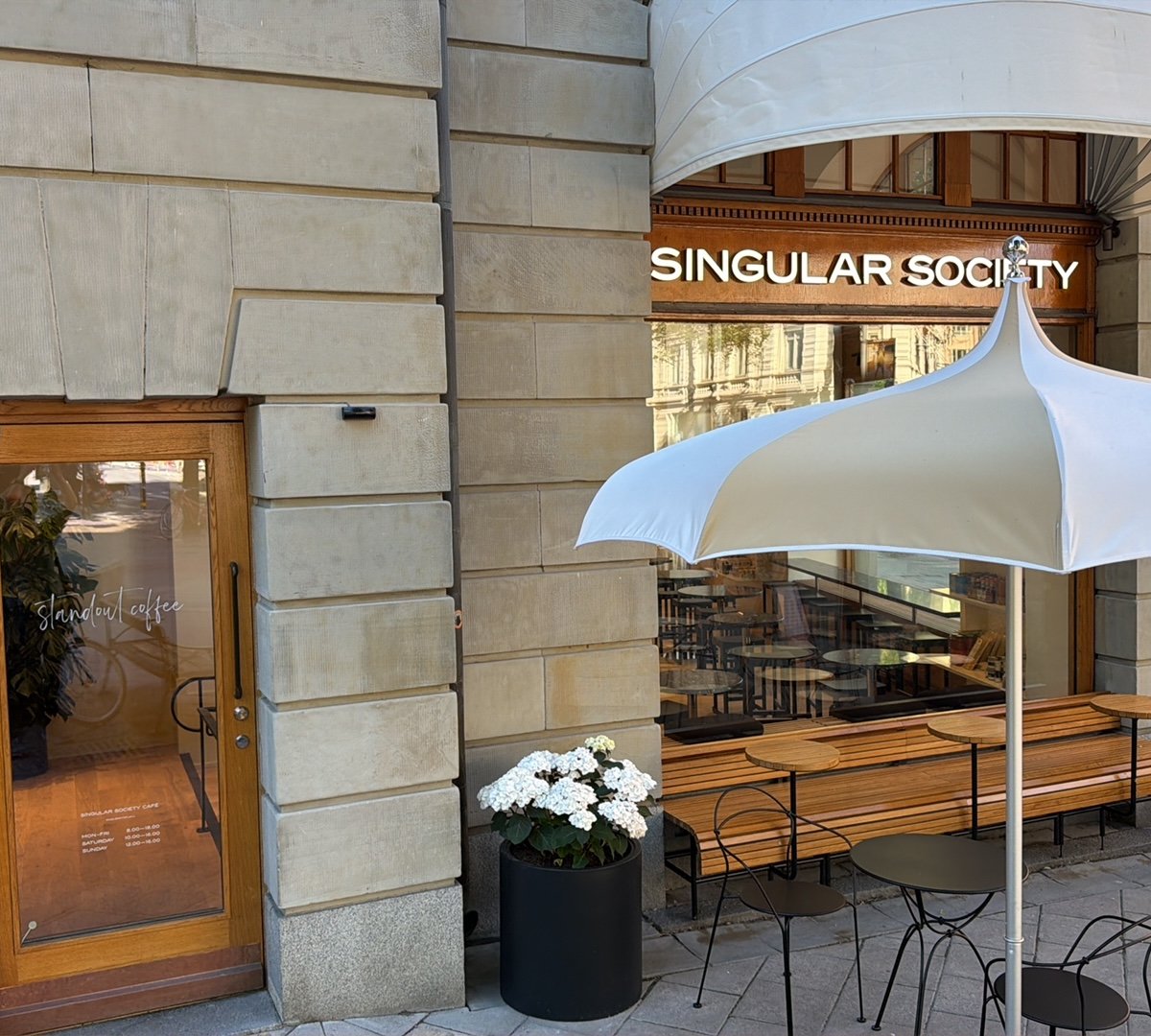Storefront of Standout Coffee Östermalm, specialty coffee shop in Stockholm