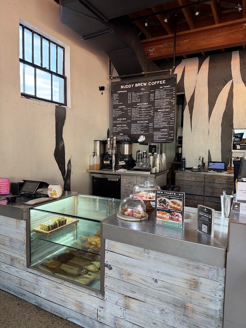 Interior of Buddy Brew Coffee, specialty coffee shop in Tampa-St. Petersburg