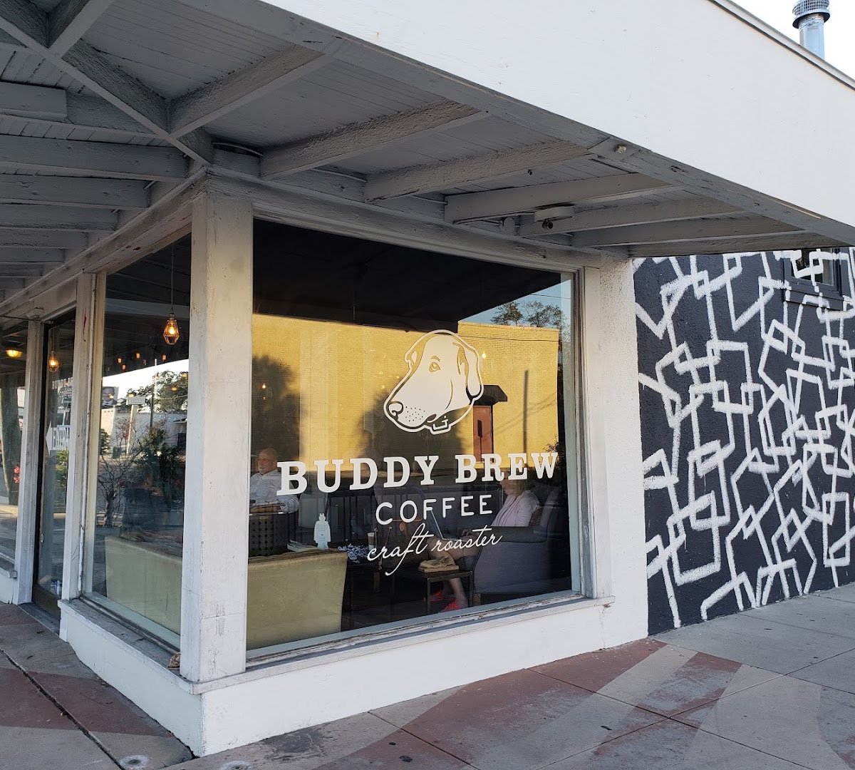 Storefront of Buddy Brew Coffee, specialty coffee shop in Tampa-St. Petersburg