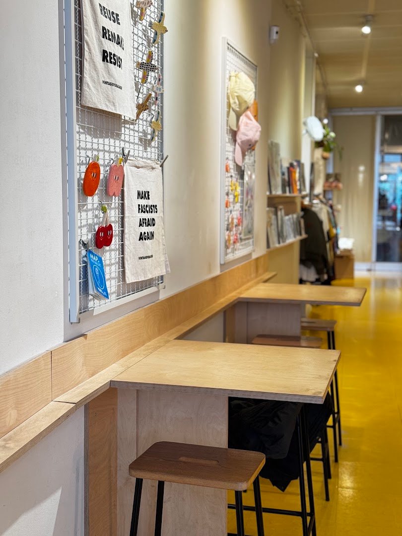 Interior of Senzu Coffee Roasters, specialty coffee shop in Porto