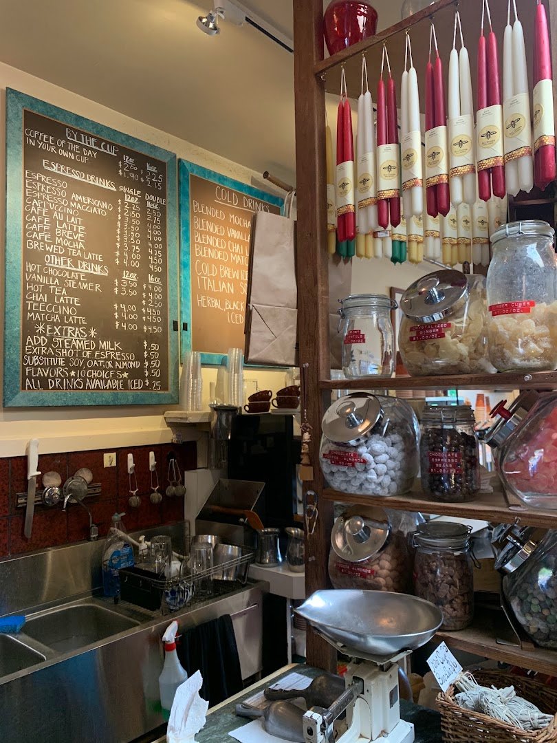 Interior of Vices & Spices, specialty coffee shop in Santa Barbara