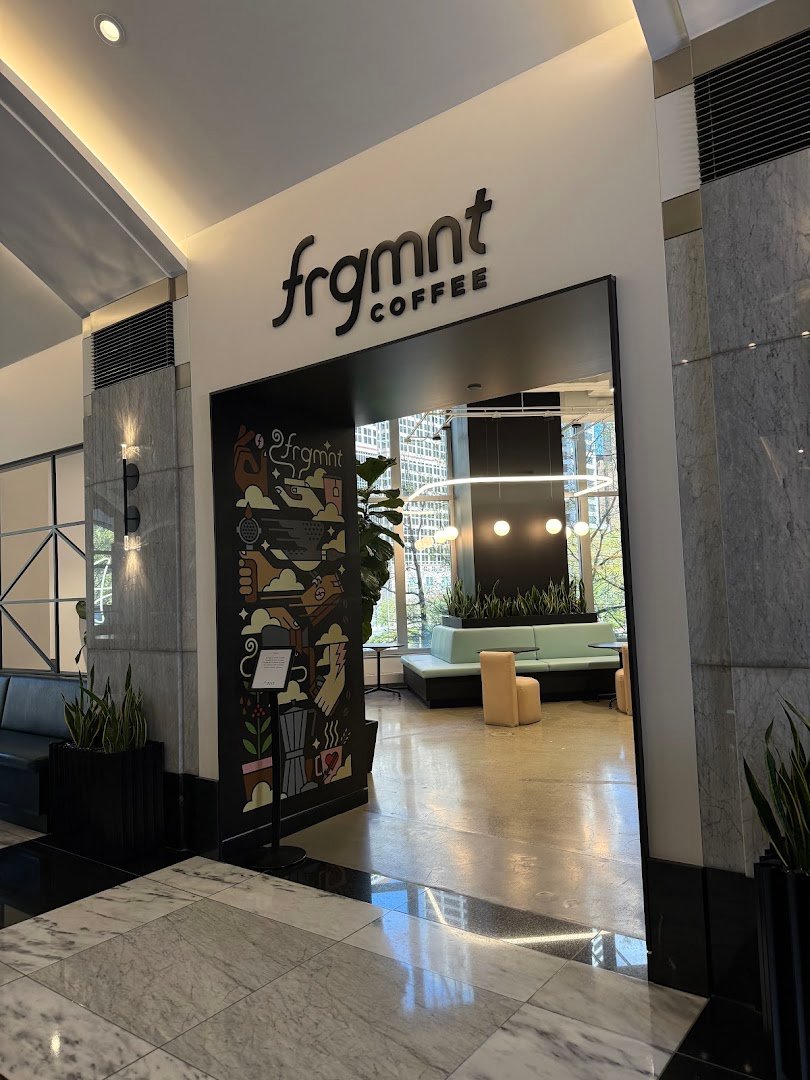 Storefront of FRGMNT Coffee - Skyway, specialty coffee shop in Minneapolis