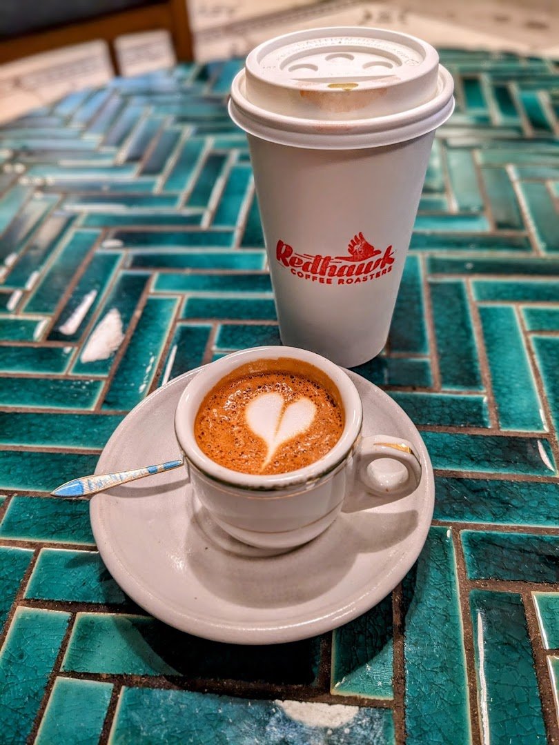 Coffee at Redhawk Coffee Roasters, specialty coffee shop in Pittsburgh