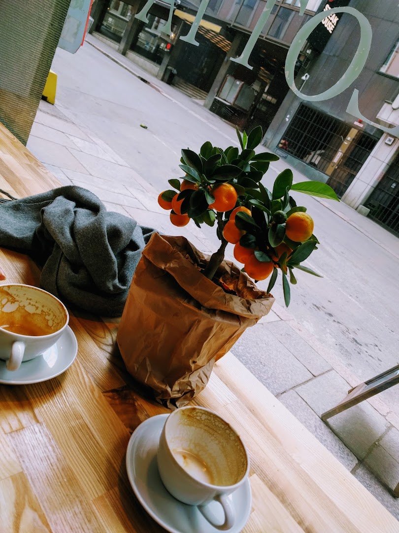 Coffee at Kahvi Charlotta, specialty coffee shop in Helsinki