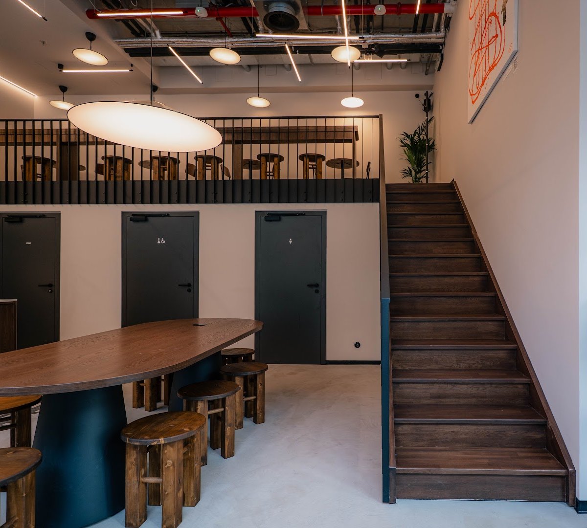 Interior of The Miners Coffee Florentinum, specialty coffee shop in Prague