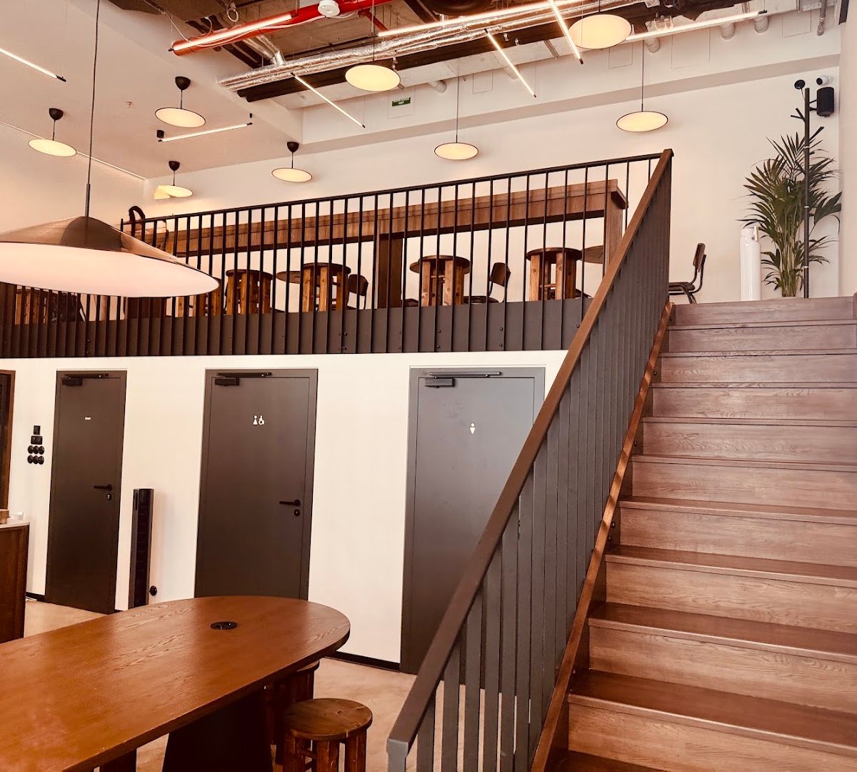 Interior of The Miners Coffee Florentinum, specialty coffee shop in Prague