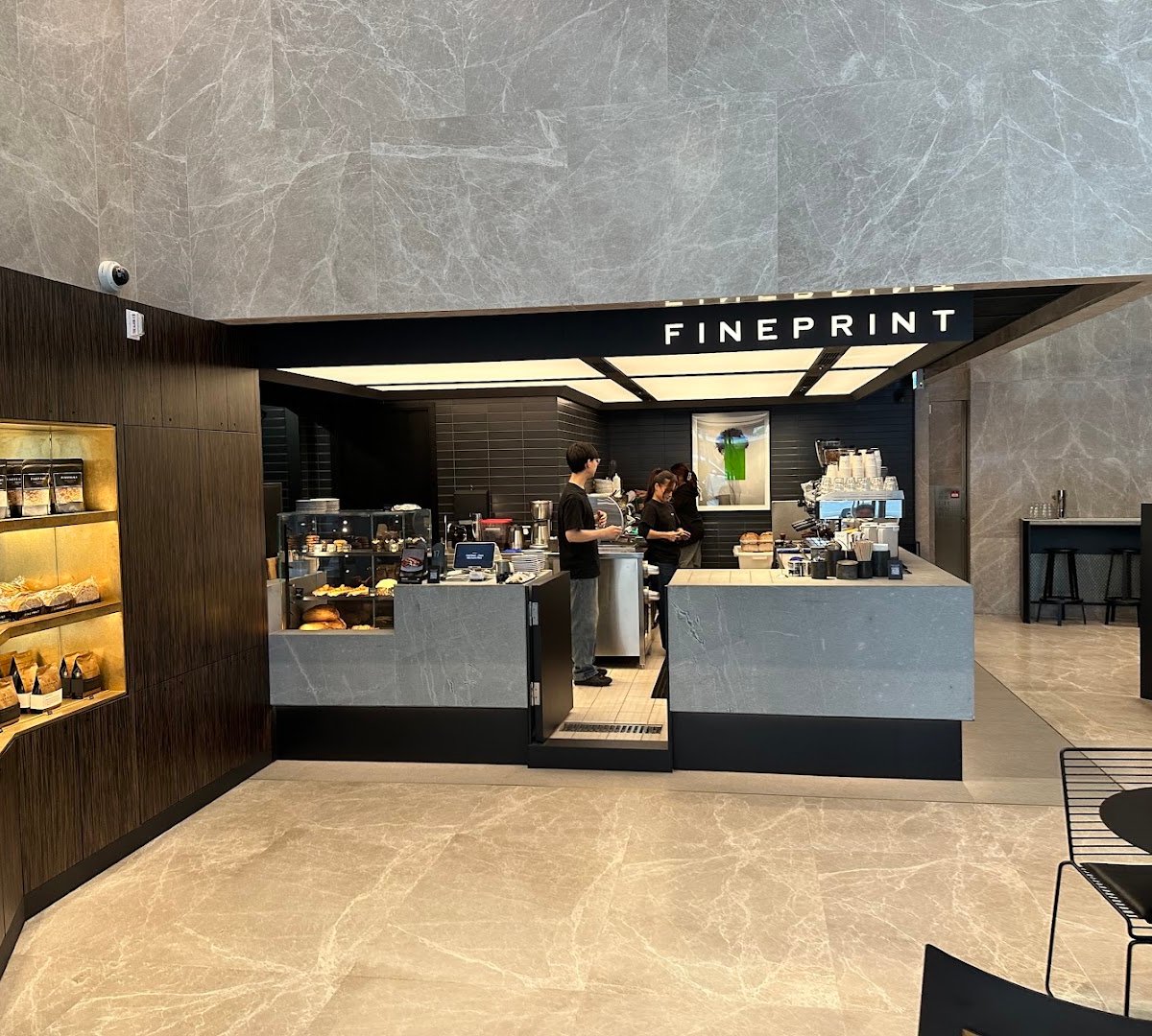 Interior of FINEPRINT, specialty coffee shop in Hong Kong