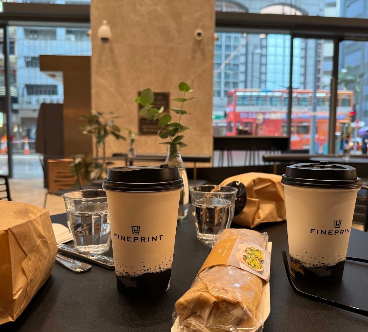 Coffee at FINEPRINT, specialty coffee shop in Hong Kong