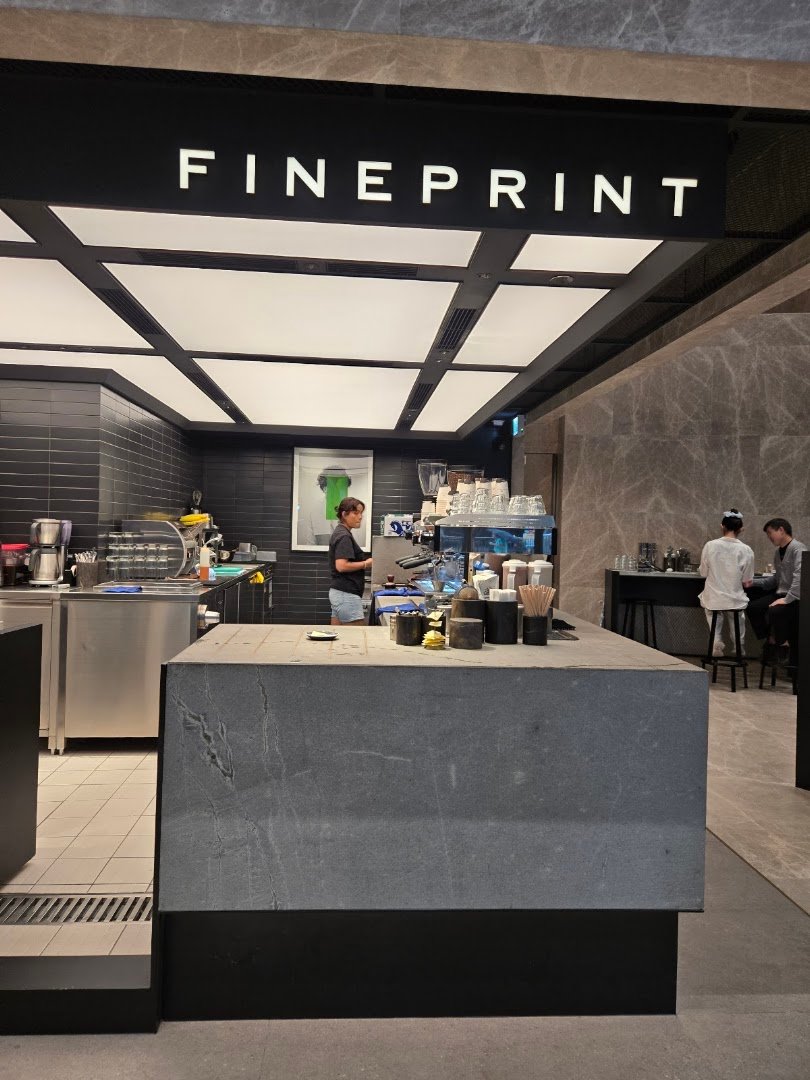 Interior of FINEPRINT, specialty coffee shop in Hong Kong