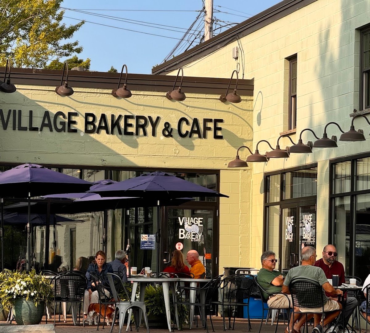 Storefront of Village Bakery & Cafe, specialty coffee shop in Rochester