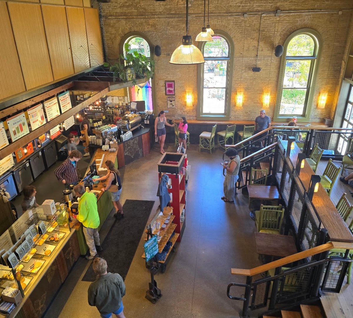 Interior of Colectivo Coffee Lakefront, specialty coffee shop in Milwaukee