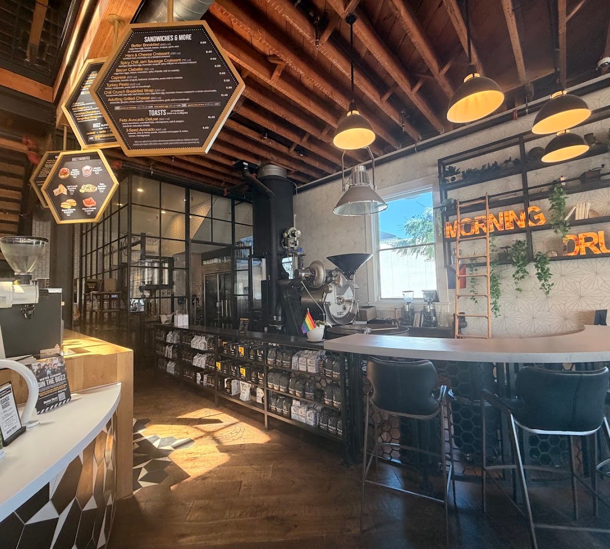 Interior of Better Buzz Coffee Hillcrest, specialty coffee shop in San Diego
