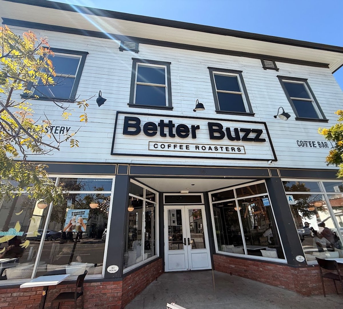 Storefront of Better Buzz Coffee Hillcrest, specialty coffee shop in San Diego