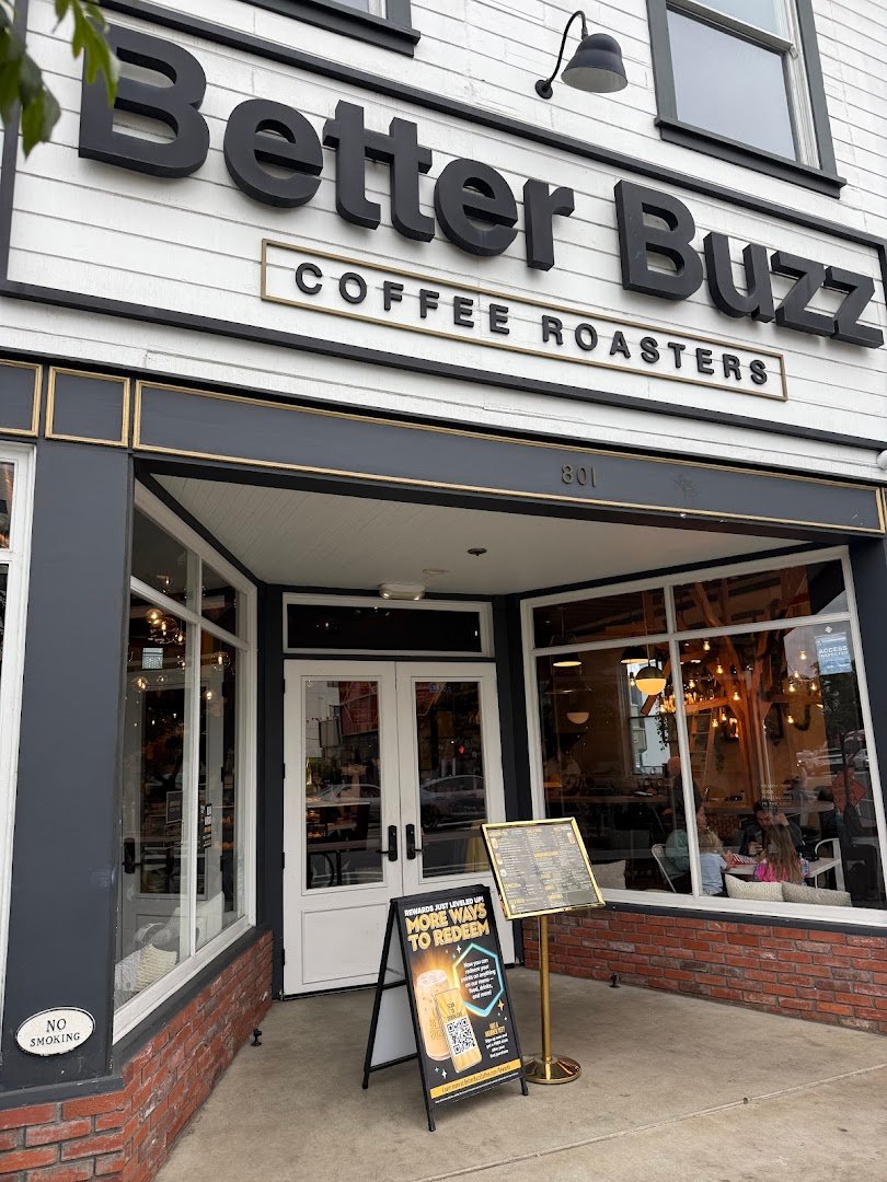Storefront of Better Buzz Coffee Hillcrest, specialty coffee shop in San Diego
