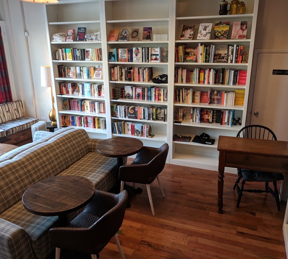 Interior of Uncle Bobbie's Coffee & Books, specialty coffee shop in Philadelphia