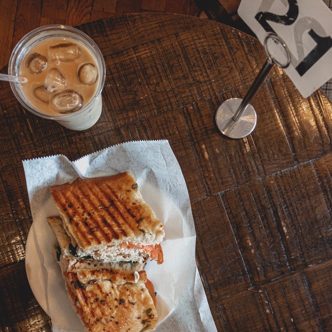 Coffee at Uncle Bobbie's Coffee & Books, specialty coffee shop in Philadelphia