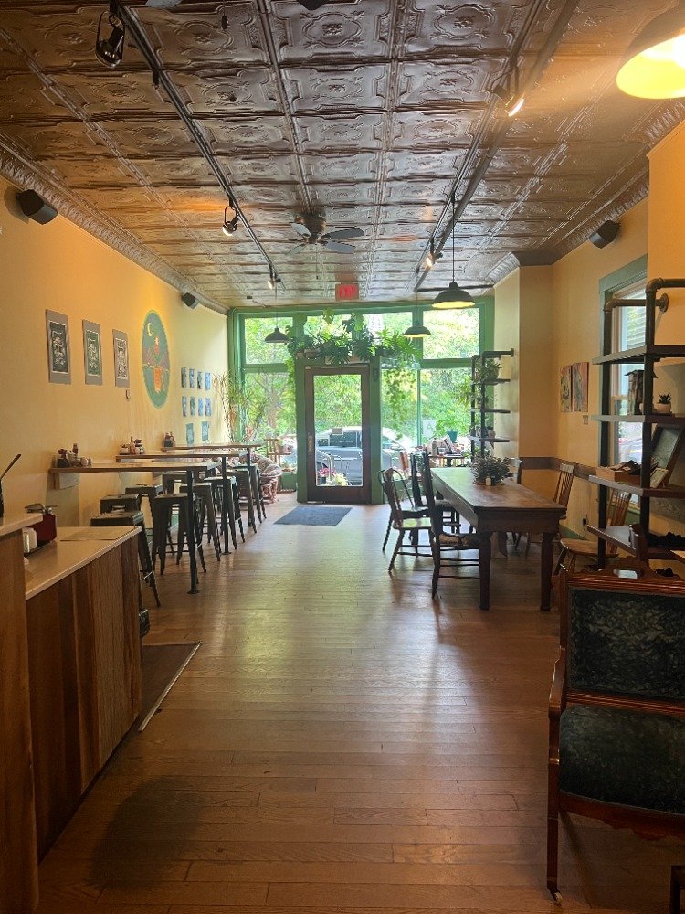 Interior of Crescent Hill Coffee, specialty coffee shop in Louisville