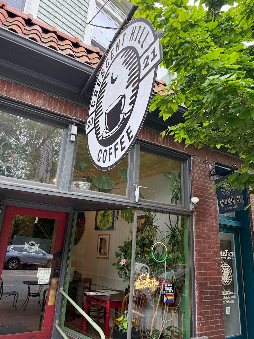 Storefront of Crescent Hill Coffee, specialty coffee shop in Louisville