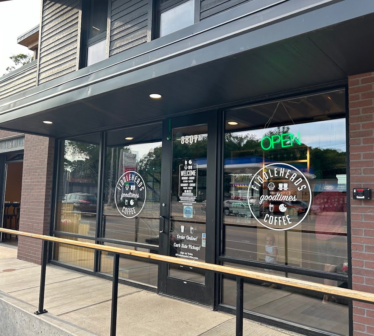 Storefront of Fiddleheads Coffee Wauwatosa, specialty coffee shop in Milwaukee