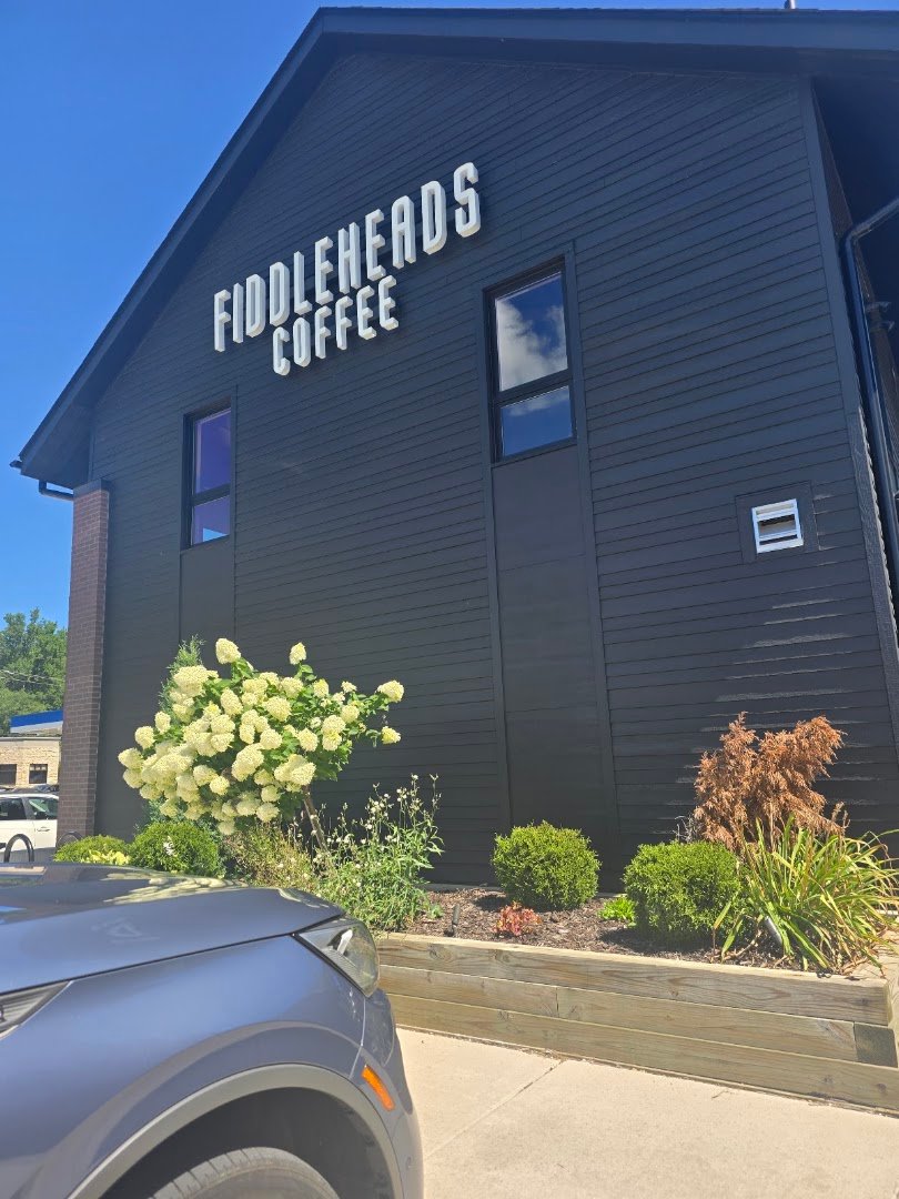 Storefront of Fiddleheads Coffee Wauwatosa, specialty coffee shop in Milwaukee