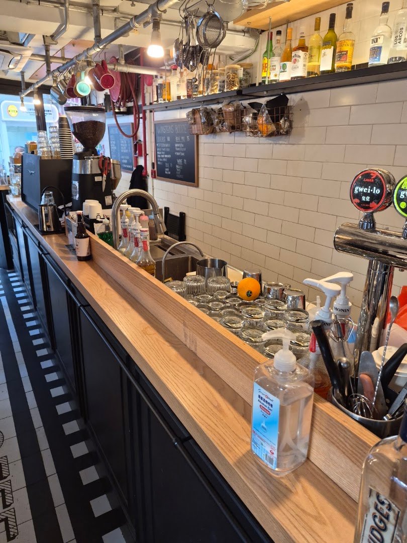 Interior of Winstons Coffee, specialty coffee shop in Hong Kong