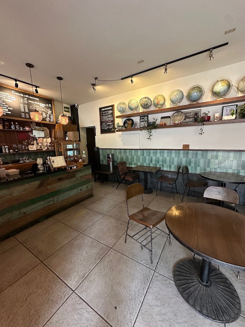 Interior of Cardinal Casa de Café, specialty coffee shop in Mexico City