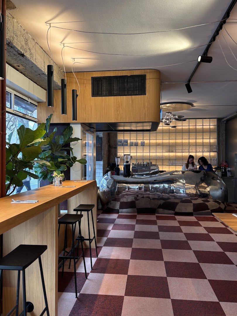 Interior of OKO, specialty coffee shop in Zurich