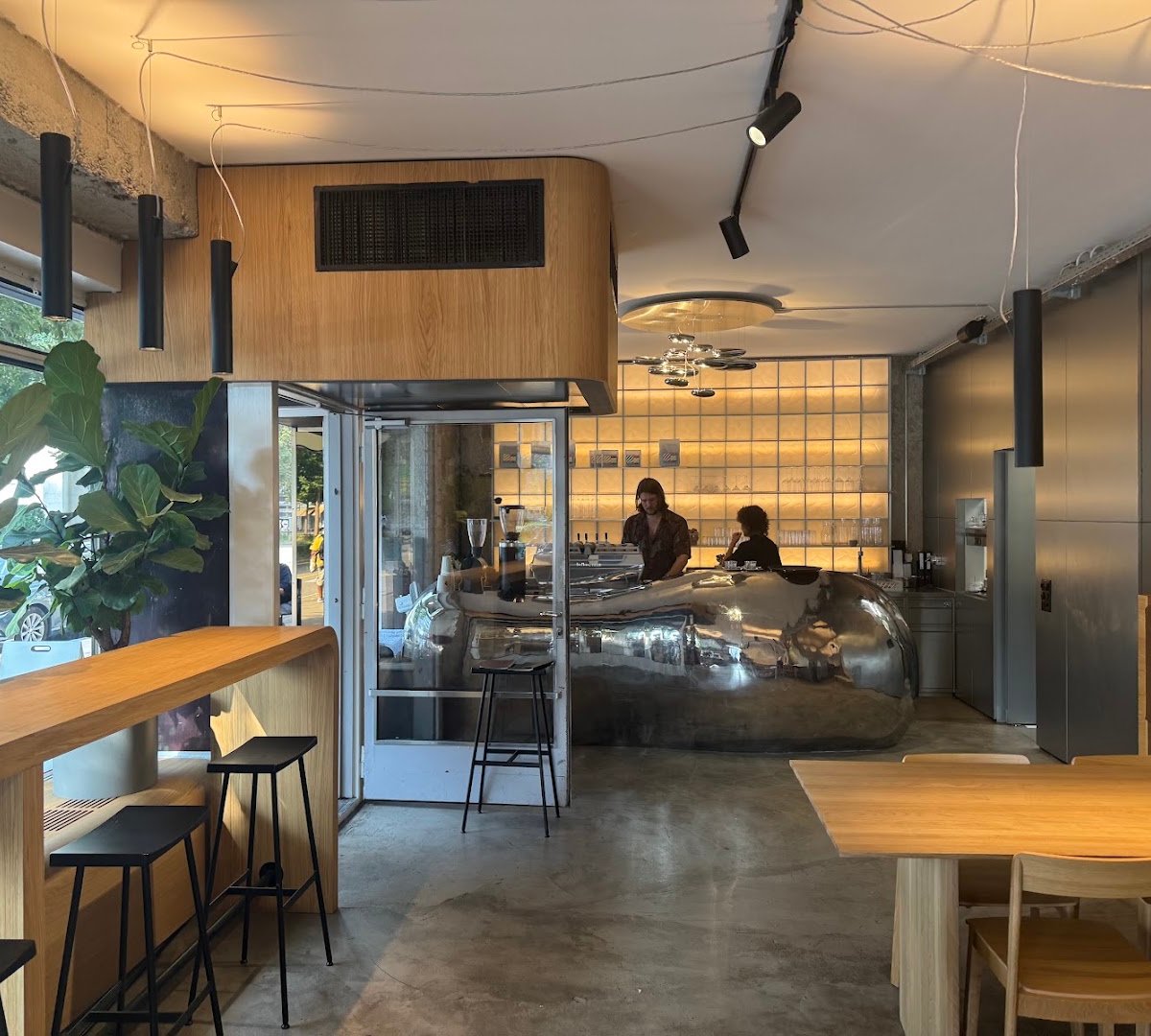 Interior of OKO, specialty coffee shop in Zurich