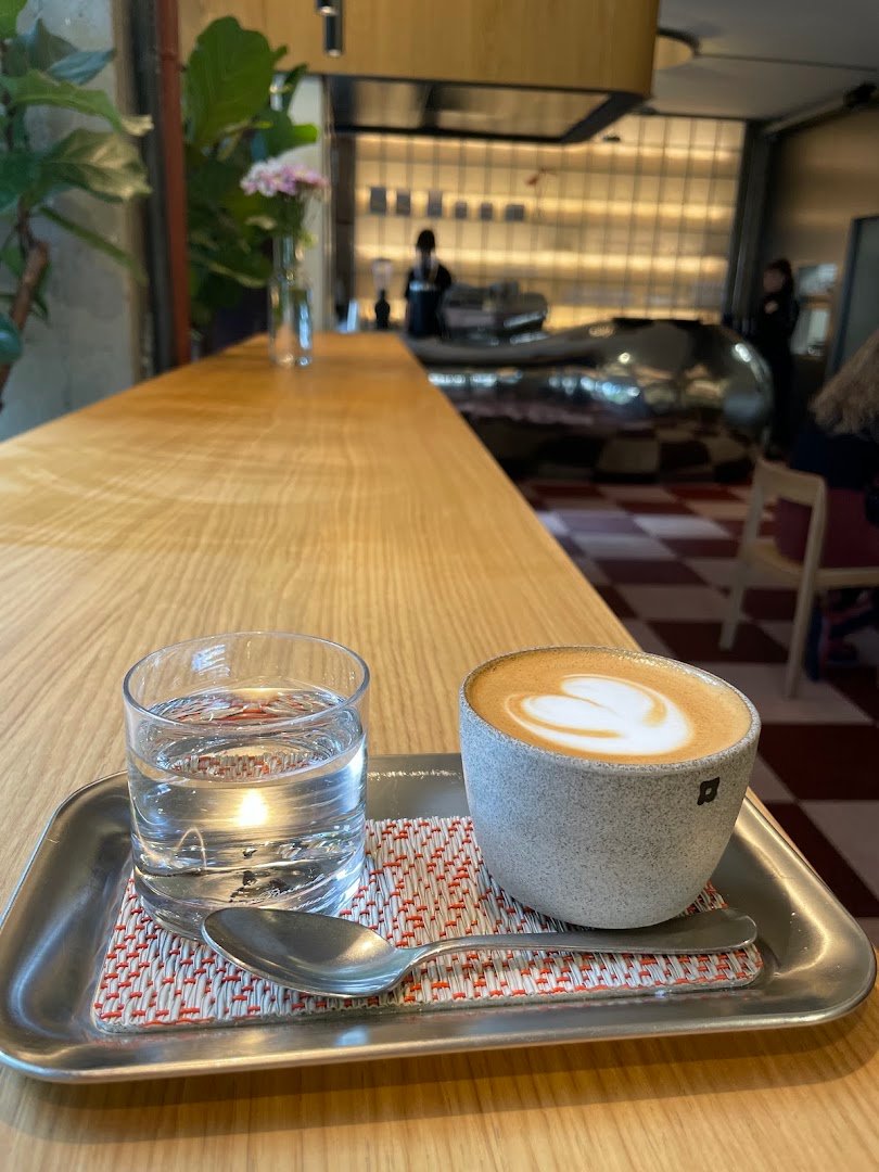 Interior of OKO, specialty coffee shop in Zurich