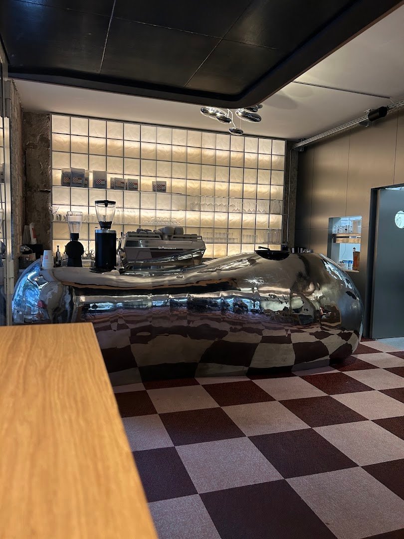 Interior of OKO, specialty coffee shop in Zurich