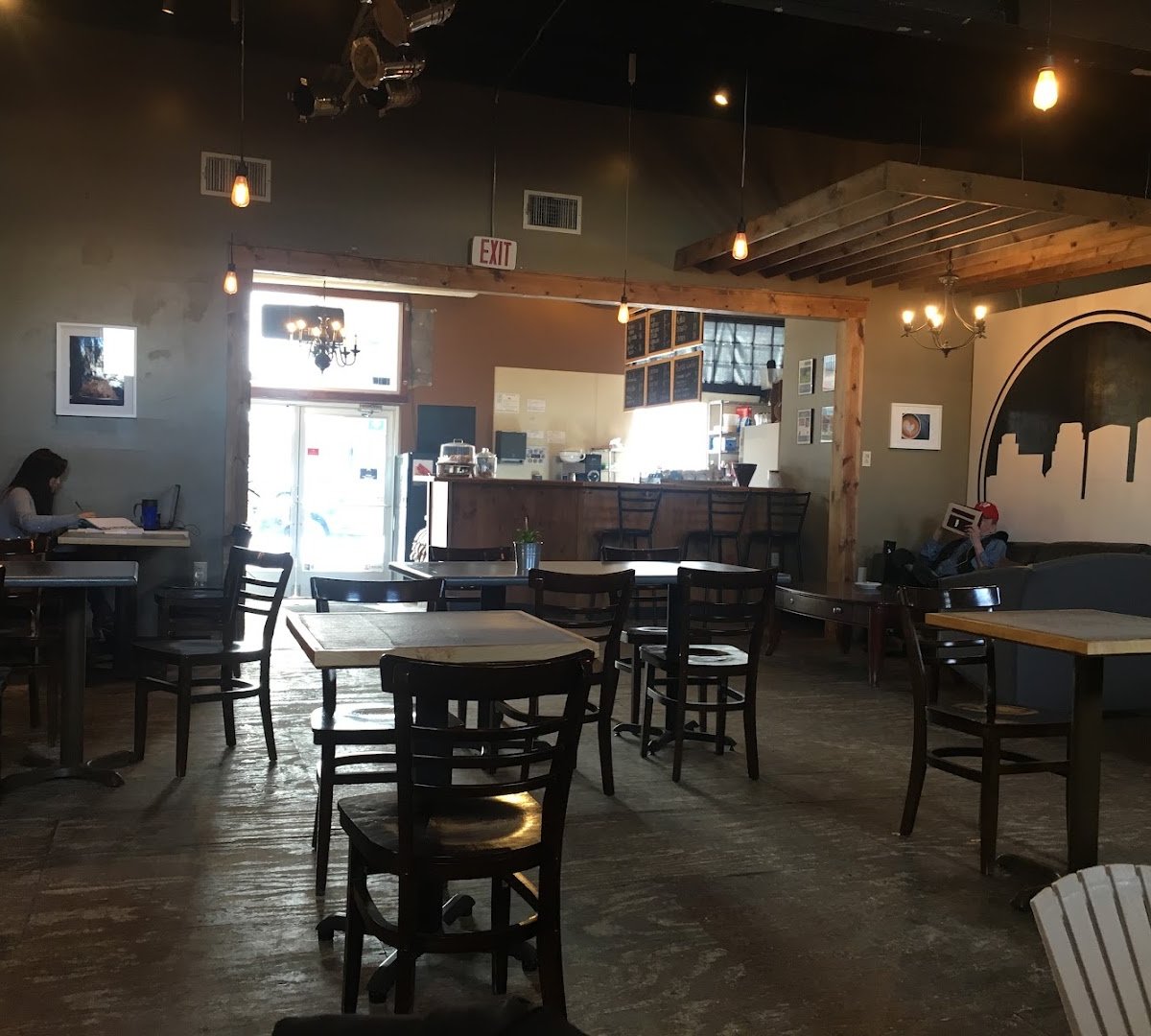 Interior of Corner Coffee Uptown, specialty coffee shop in Minneapolis