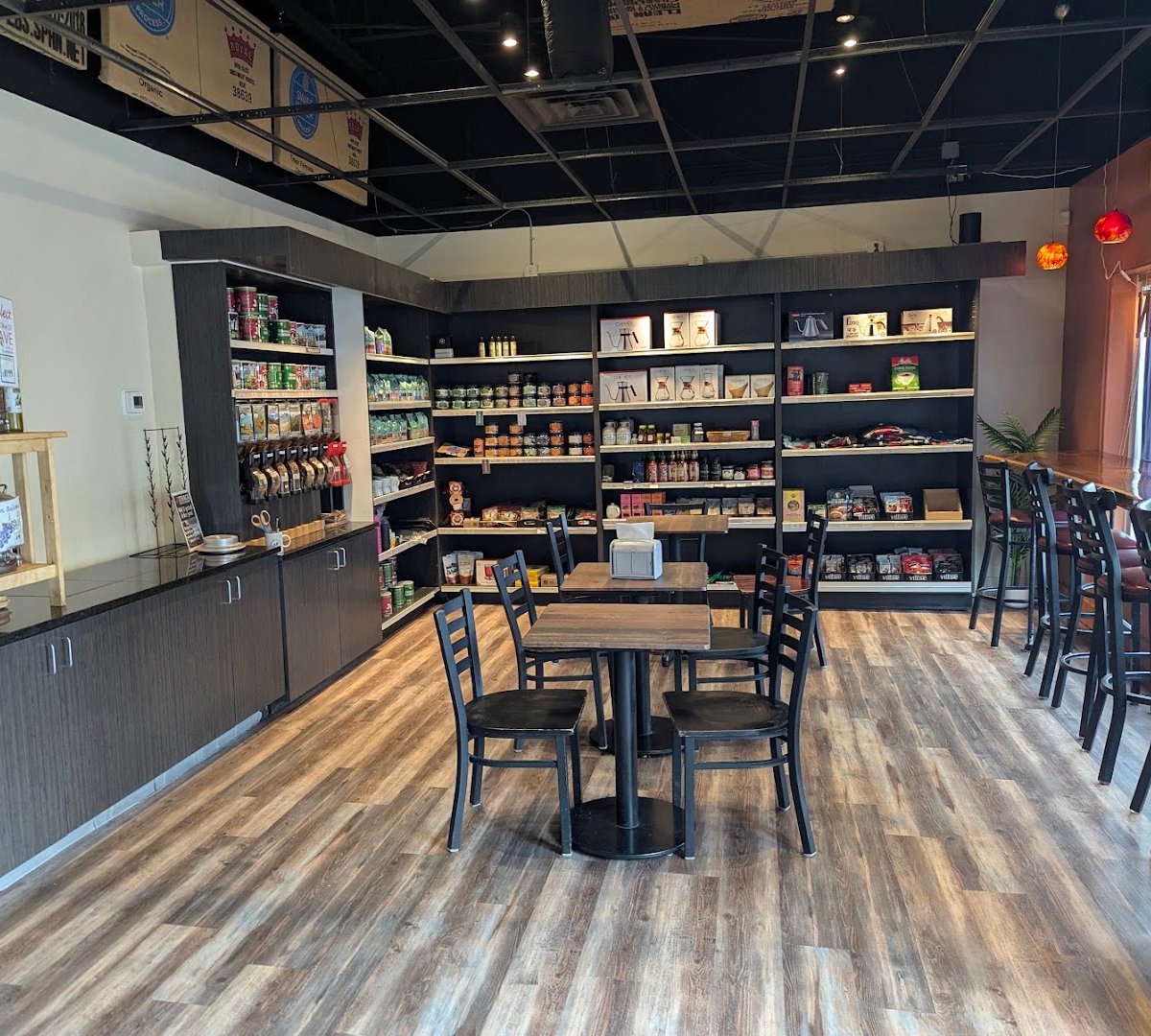 Interior of Ithaca Coffee Company, specialty coffee shop in Ithaca