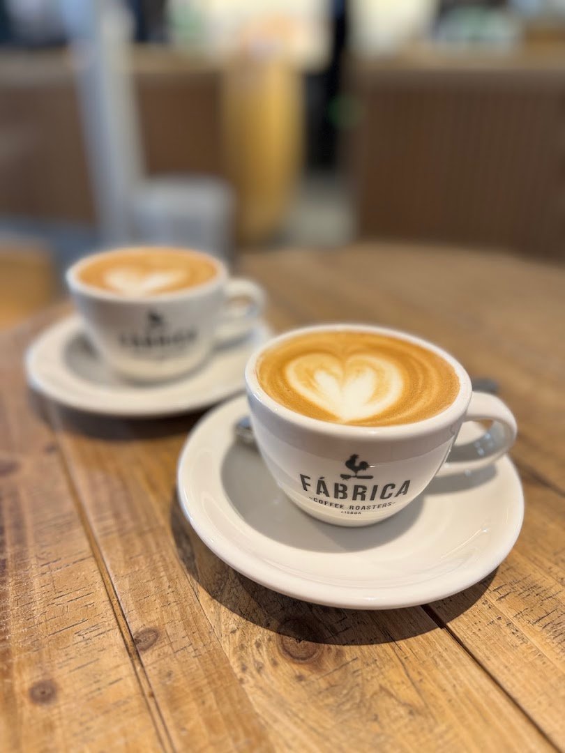 Coffee at Fábrica Coffee Roasters, specialty coffee shop in Lisbon