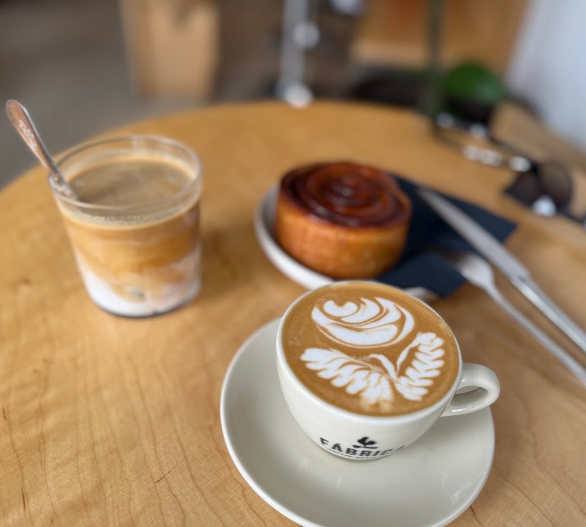 Coffee at Fábrica Coffee Roasters, specialty coffee shop in Lisbon